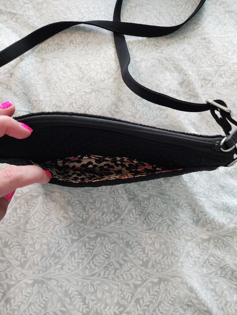 Vera Bradley Women's Microfiber Little Hipster Crossbody Purse with RFID Protect - Picture 9 of 13